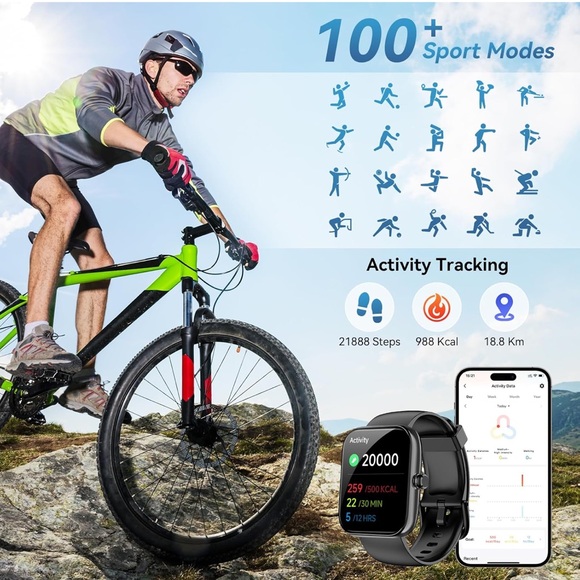 Smartwatch for men and women with Alexa built-in, fitness tracker - Picture 4 of 8